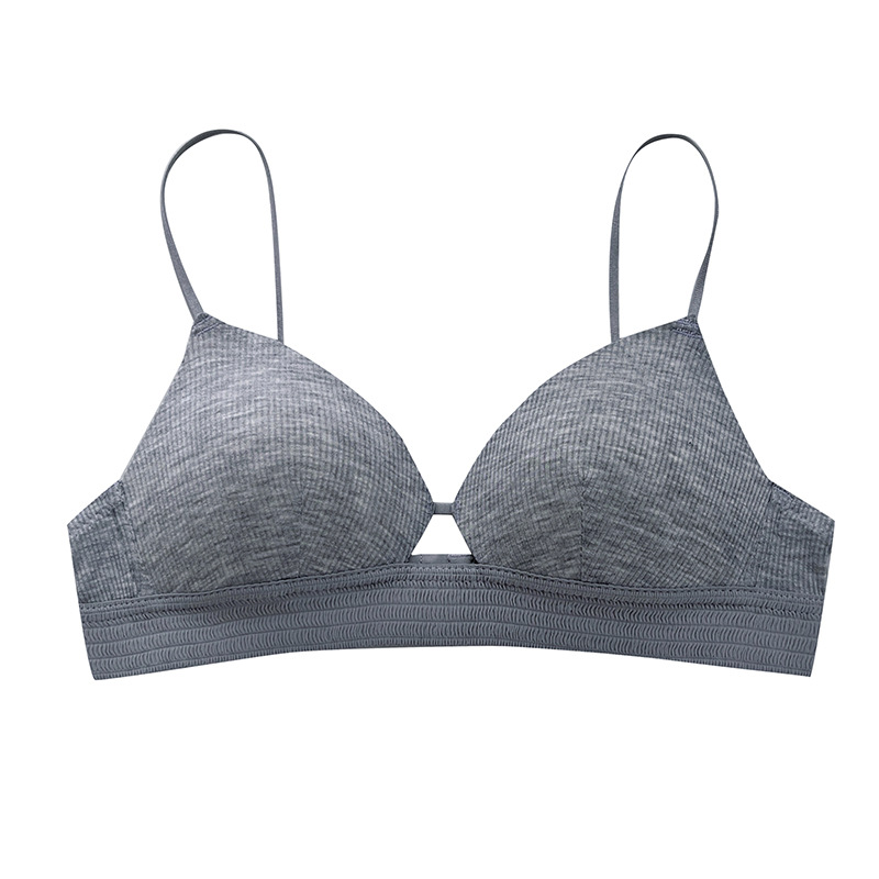 Triangular Cup French Bra Summer Thin Women's Breathable Bra Small Breast Push-Up Non-Empty Cup Bra Sexy Pure Desire