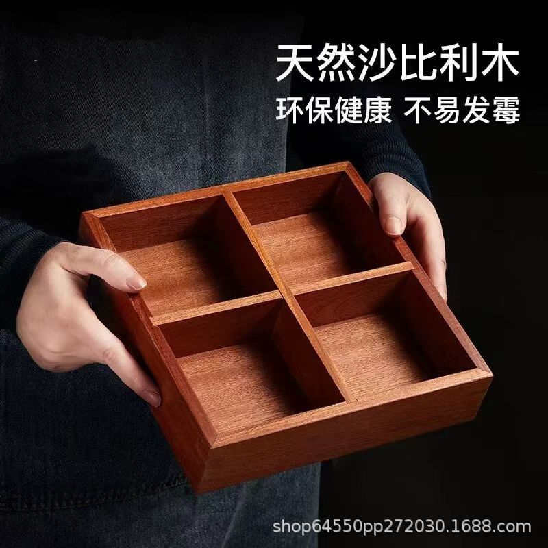 Jiugongge Tray Sabri Chinese Snack Saucer Dried Fruit Plate Living Room Snack Platter Zen Homestay Refreshment Platter