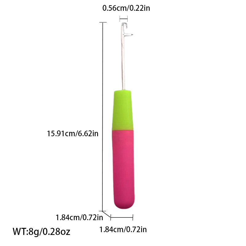 Factory supply plastic with tongue dirty braid crochet with hook wig crochet 3.8mm 5.5mm carpet crochet