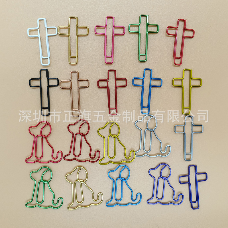 Популярные скрепки в форме собаки, золотые, милые