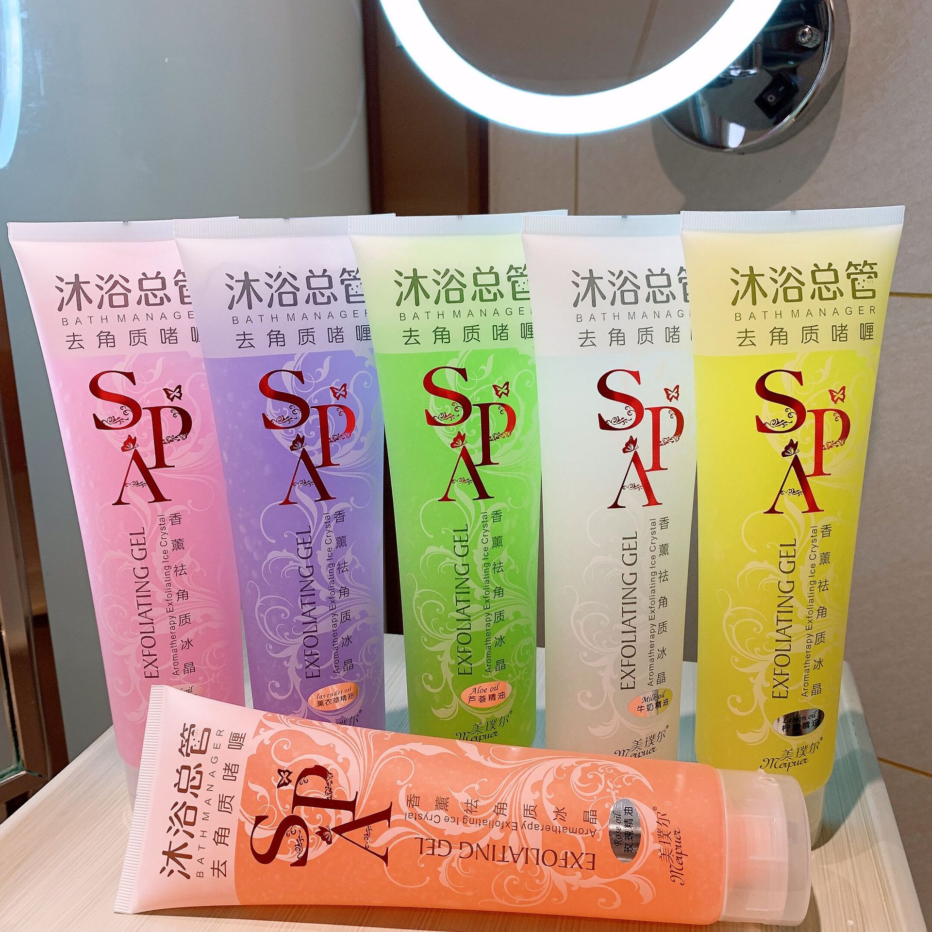 Популярный продукт производителя: гель для ванн и скрабирования Meipuer с ароматерапией и эксфолиацией, доступен в различных размерах для оптовых закупок