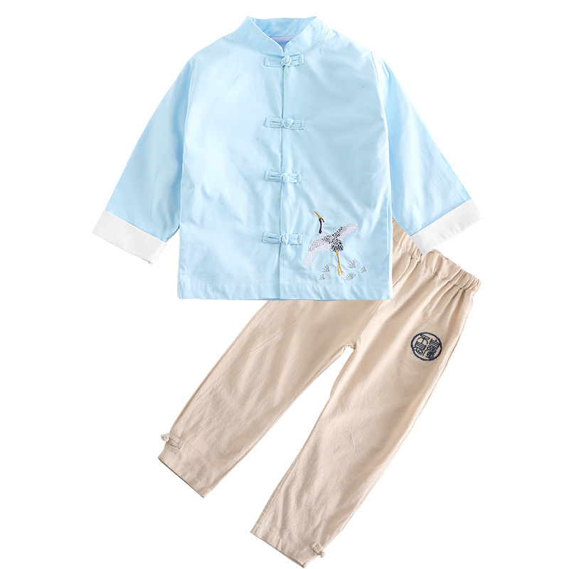 Hanfu Children's Clothing Kindergarten June 1 Performance Costume Sweet Tang Suit Three-character Suit Chinese Style Children's Cotton Suit