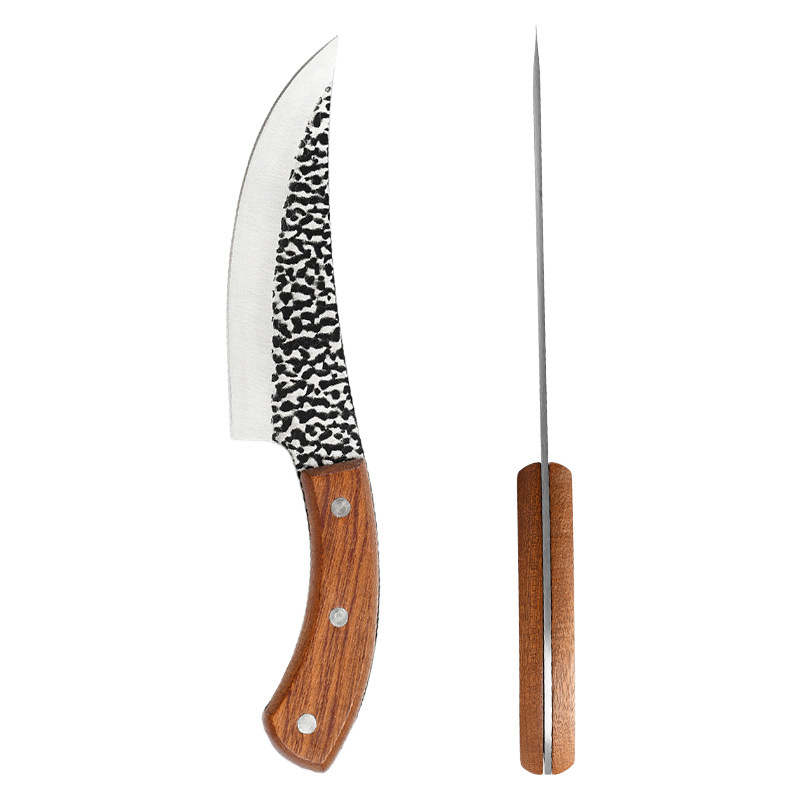 Handmade Steel Knife for Deboning and Cutting Meat, Forged for Slaughtering Sheep and Pigs, Butcher Knife for Selling Meat, Skinning, and Cutting Meat