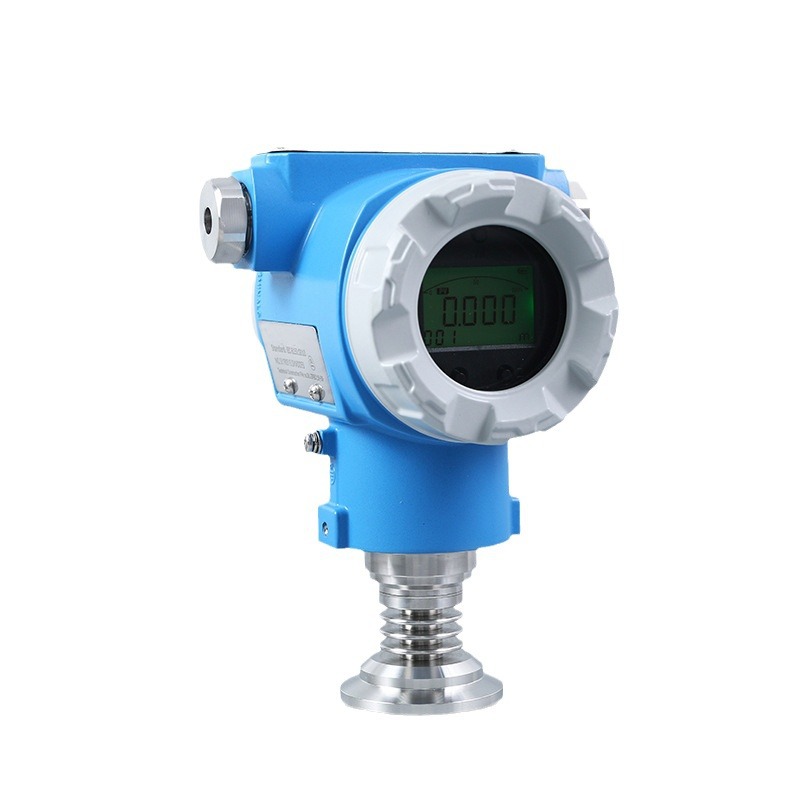 Sanitary diaphragm pressure transmitter mud anti-blocking food quick installation clamp type flat membrane pressure sensor