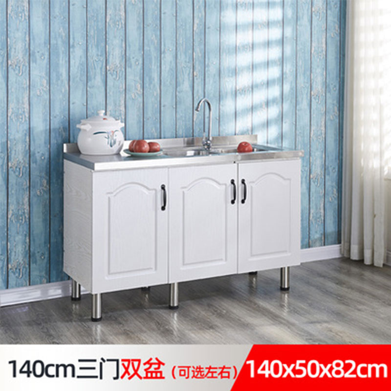 # N5 Simple Stainless Steel Cabinet Kitchen Cabinet Stove Cabinet Integrated Rental Kitchen Cabinet Home Storage Cabinet