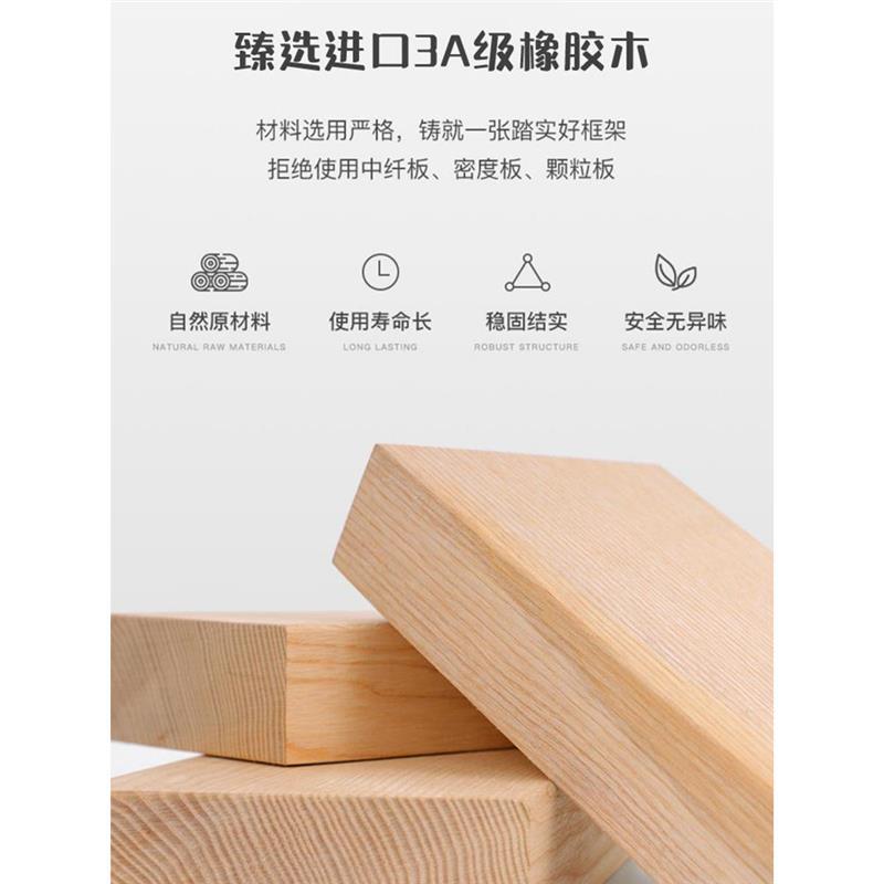 Solid Wood Small Side Table Simple Modern Light Luxury Small Corner Table Bedroom Bedside Small Table Living Room Removable Small Coffee Table