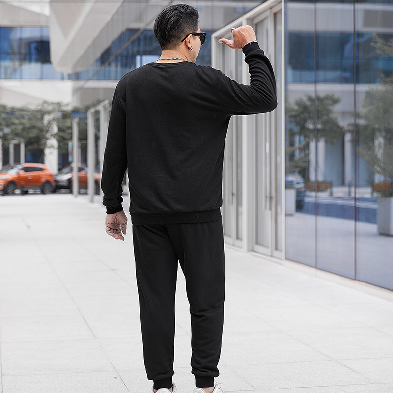 DW1010-DK2010 extra large size 400kg sports cotton tall lengthened suit fat man sweater pants men