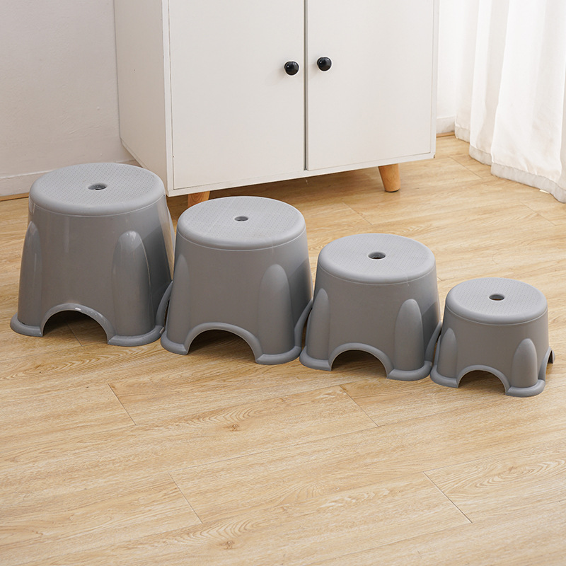 Simple Nordic Household Plastic Coffee Table Children's Seat Small Bench Kindergarten Common Round Stool Shoes Changing Bath Chair