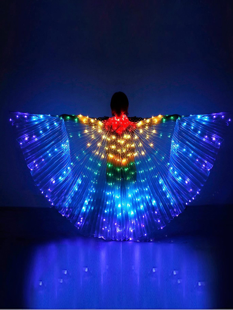 Belly dance LED wings glowing butterfly cloak Halloween Christmas Carnival table performance props stage party