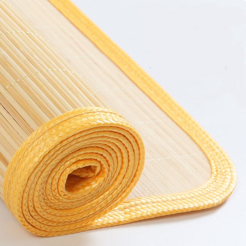 Wholesale summer mat construction site dormitory single bed student military training bamboo mat