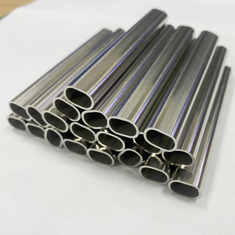 Foshan 316 Brushed Stainless Steel Flat Oval Tube 304 Oval Tube Polished 201 Special-Shaped Tube Triangular Tube Arched Tube Factory