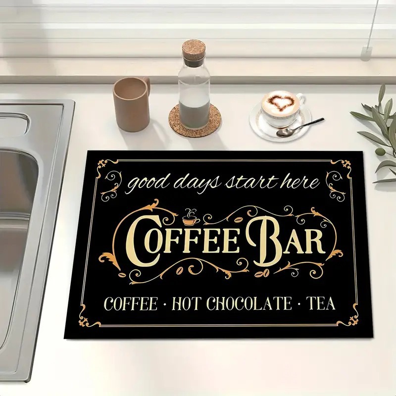 Amazon American Kitchen Drain Mat Absorbent Quick-Drying Placemat Table Mat Bowl and Chopsticks Drying Mat Bar Coffee Mat Ready Stock
