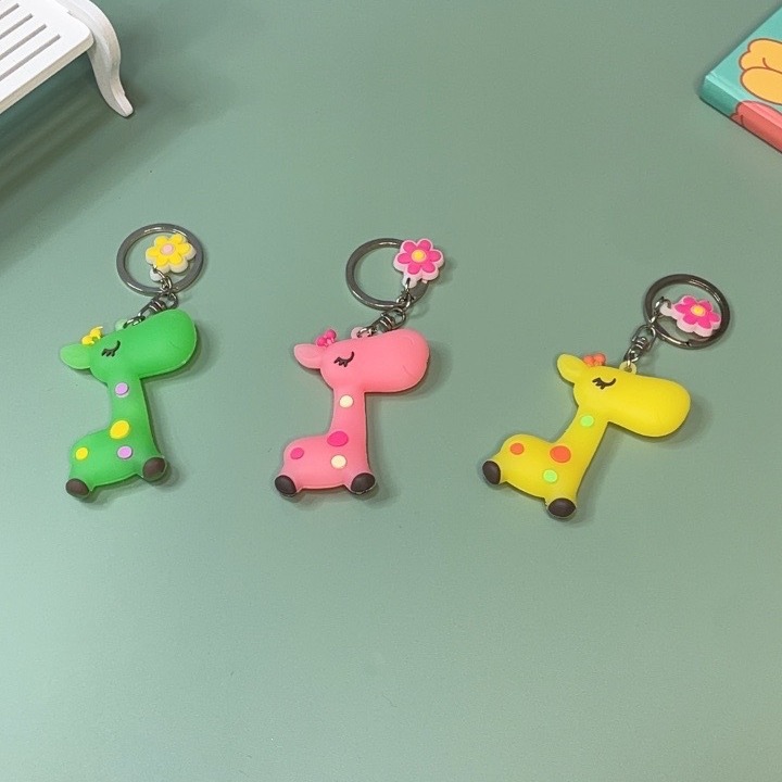 PVC soft rubber key chain key chain creative cartoon drop bag small pendant small gift in stock wholesale custom