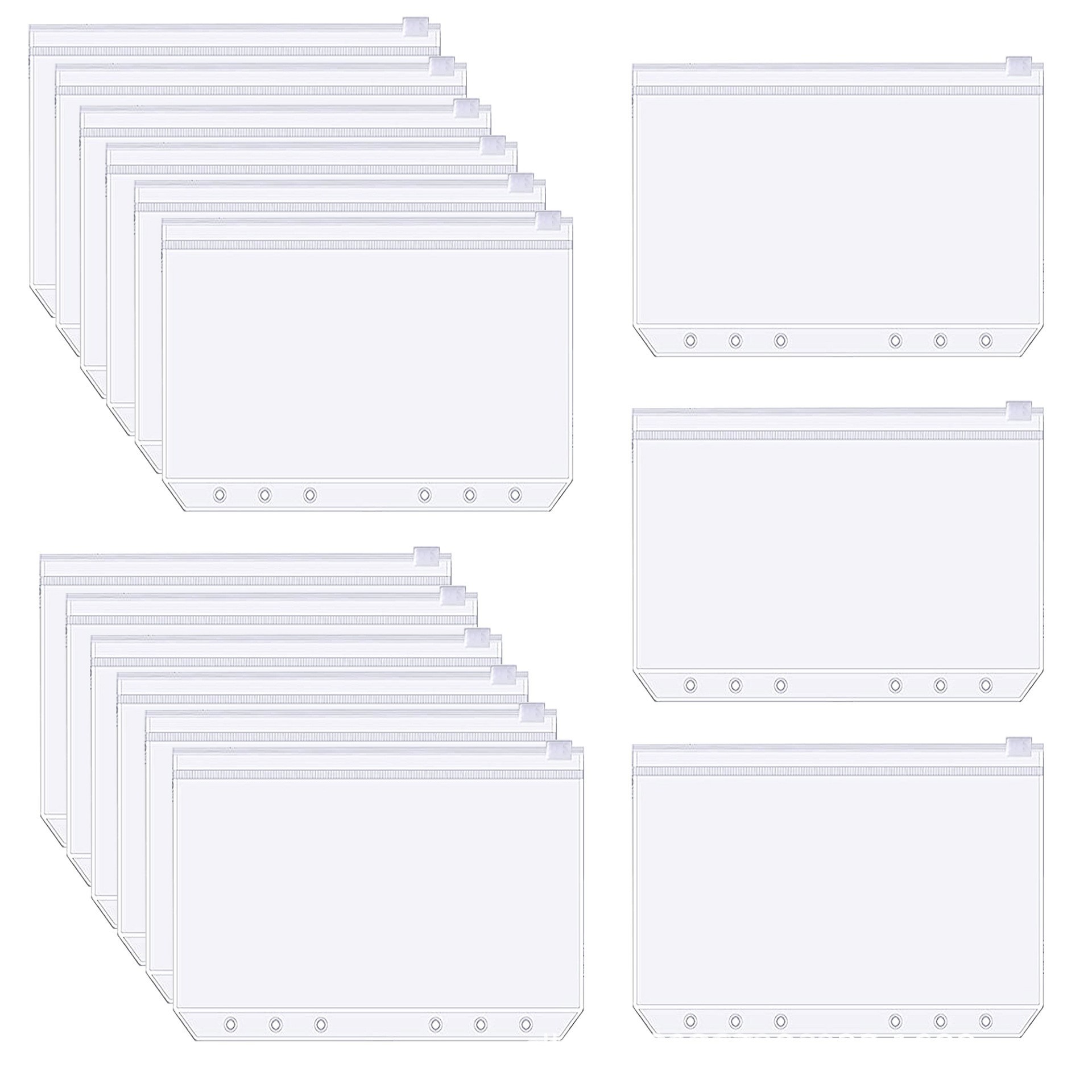 Cross-Border Pvc Transparent Bag A6 Notebook A5 Storage Zipper Bag Information Bag Budget Book Business Card Book A4 Loose-Leaf Bag