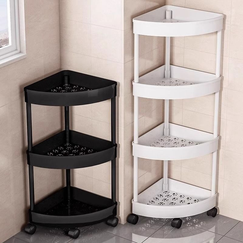 Bathroom Corner Shelf Toilet Floor Shelf Kitchen Storage Bedroom Sundries Storage Shelf