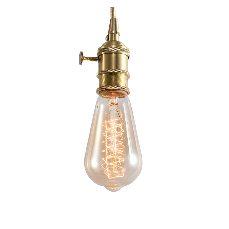 [St64 Nipple-Wire Wrapped] Edison Retro Dimmable Bulb Restaurant Bar Decoration St64 Internet Celebrity Bulb
