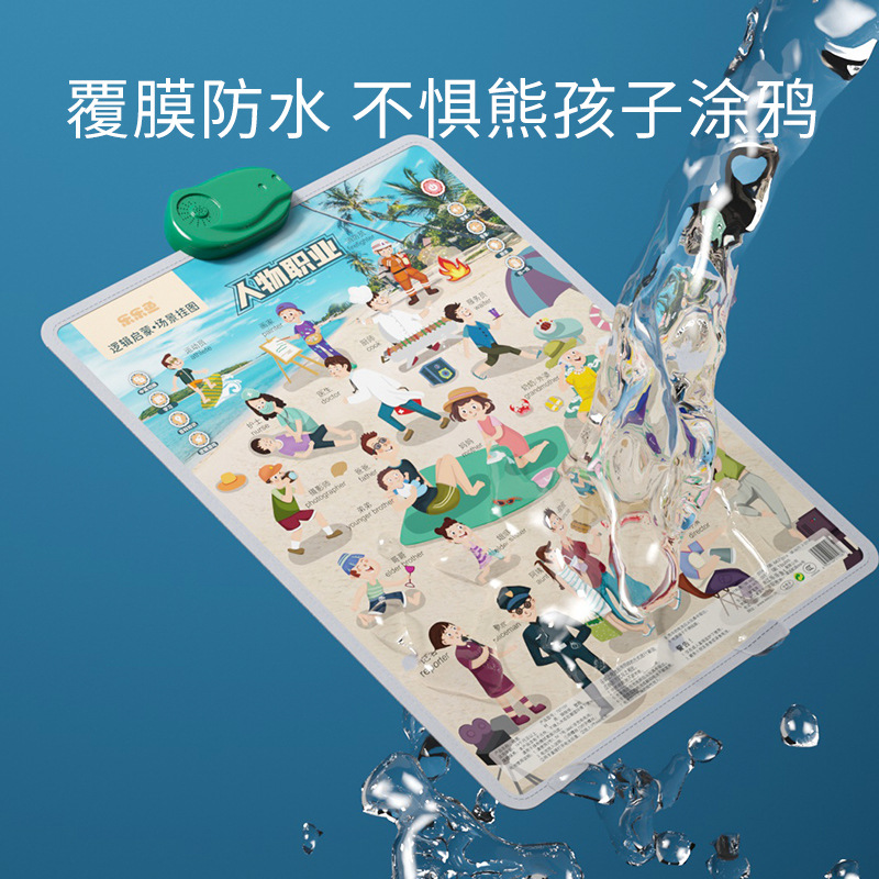 Baby Logic Wall Chart Kidsren's Early Education Audio Early Education Wall Stickers Voice Learning Enlightenment Cognitive Talking Toys