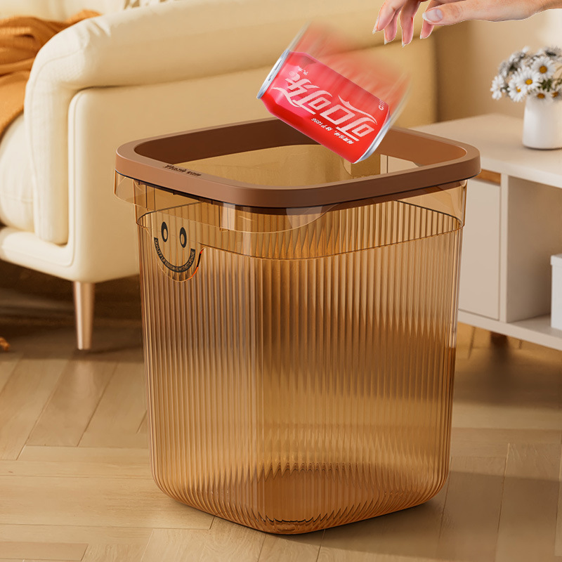 Kitchen Trash Bin Home High-end Sense ins Style High Color Value Transparent Trash Bin Toilet Toilet Trash Bin
