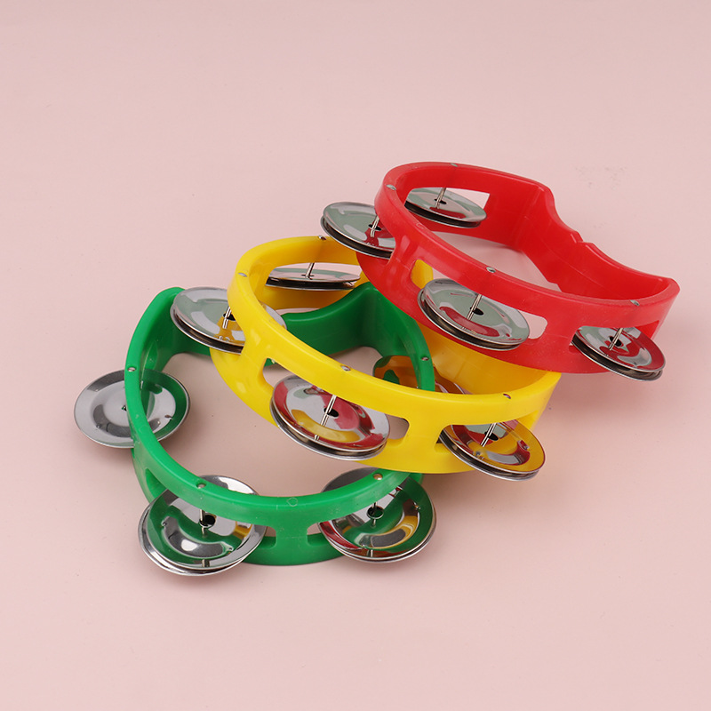 Orff Four-Bell Ring Bell Hearing Training Hand Bell Blue Hand-Cranked Bell Bracelet Bell Musical Instrument Hand-Held Rattle