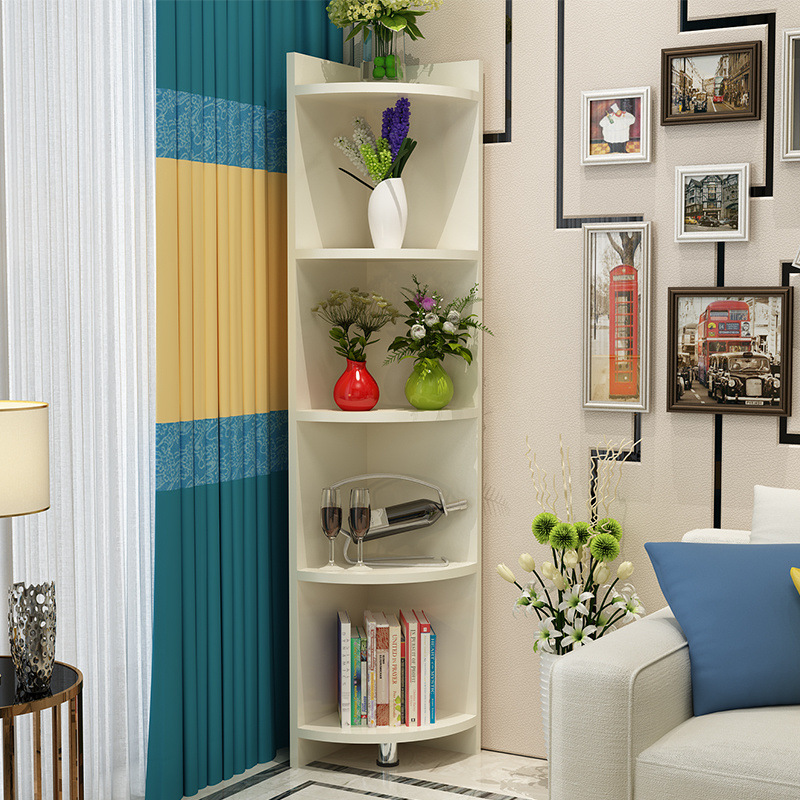 Living Room Corner Cabinet Wall Corner Triangle Cabinet Storage Cabinet Multi-Functional Wall Corner Cabinet Bedroom Simple Corner Storage Rack Side Cabinet