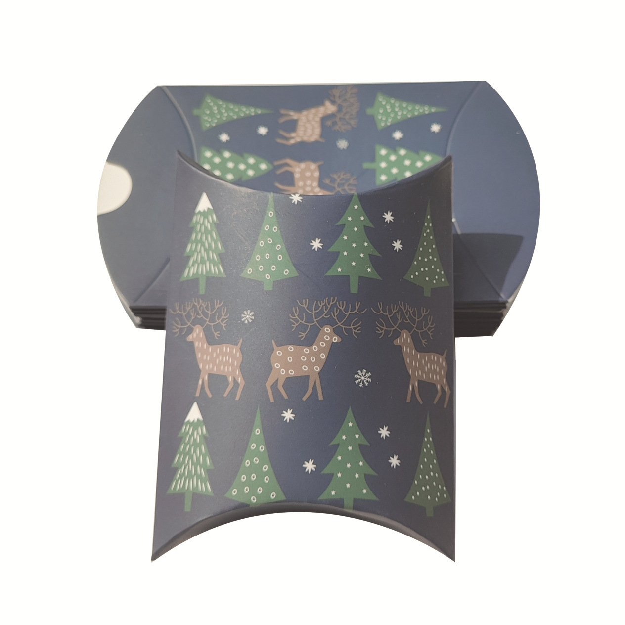 Cross-Border Christmas New Spot Wholesale Christmas Elk Pillow Box Paper Wedding Candy Box Packaging Box