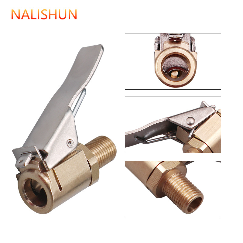 Car air pump American thread air nozzle adapter car air pump accessories quick conversion head clip Air