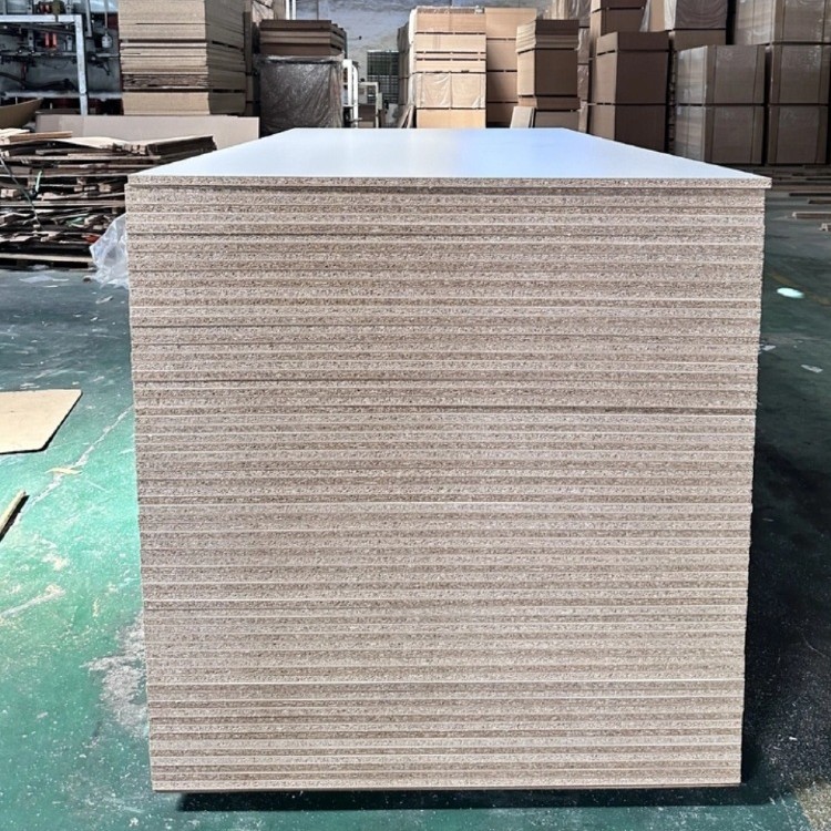 White Veneer Desktop Paint-Free Board Wardrobe Particle Bathroom Partition Board 18mm 25mm Particle Board Double-Sided