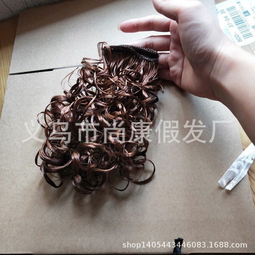 Soft wig curly hair curtain baby wig photo props princess style hat accessories hair piece DIY lengthened thick