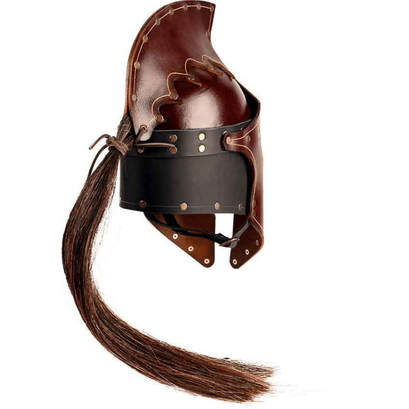 2024 Cross-border Foreign Trade New European and American Retro Amazon Medieval Renaissance COSPLAY Leather Helmet