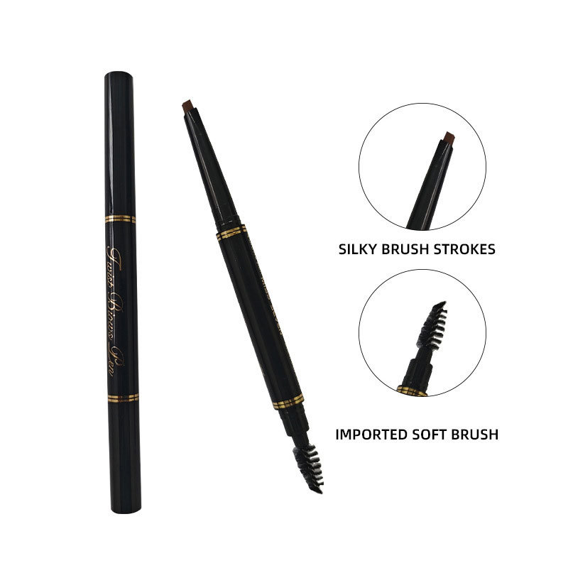 Factory durable and not easy to faint beginner's eyebrow brush cosmetic coloring three-dimensional double-headed automatic eyebrow pencil eyebrow powder