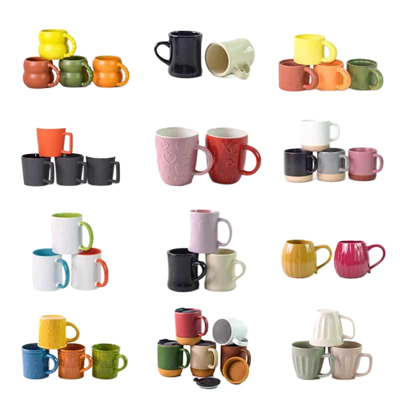 Foreign Trade Custom Mug Opening Event Souvenir Cup Colorful Coffee Cup Advertising Promotion Gift Ceramic Cup