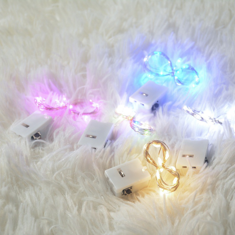 Led Luminous Small Square Box Copper Wire Light Adjustable Flash Colorful Light String Christmas Birthday Gift Box Bouquet Decoration