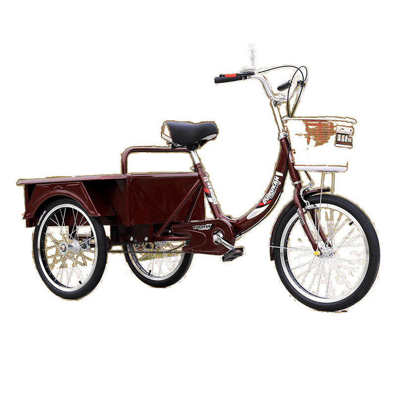 New Model of Tricycle for Middle-Aged and Elderly People, Lightweight Small Three-Wheeled Bicycle Pedal for the Elderly, Cargo Rickshaw