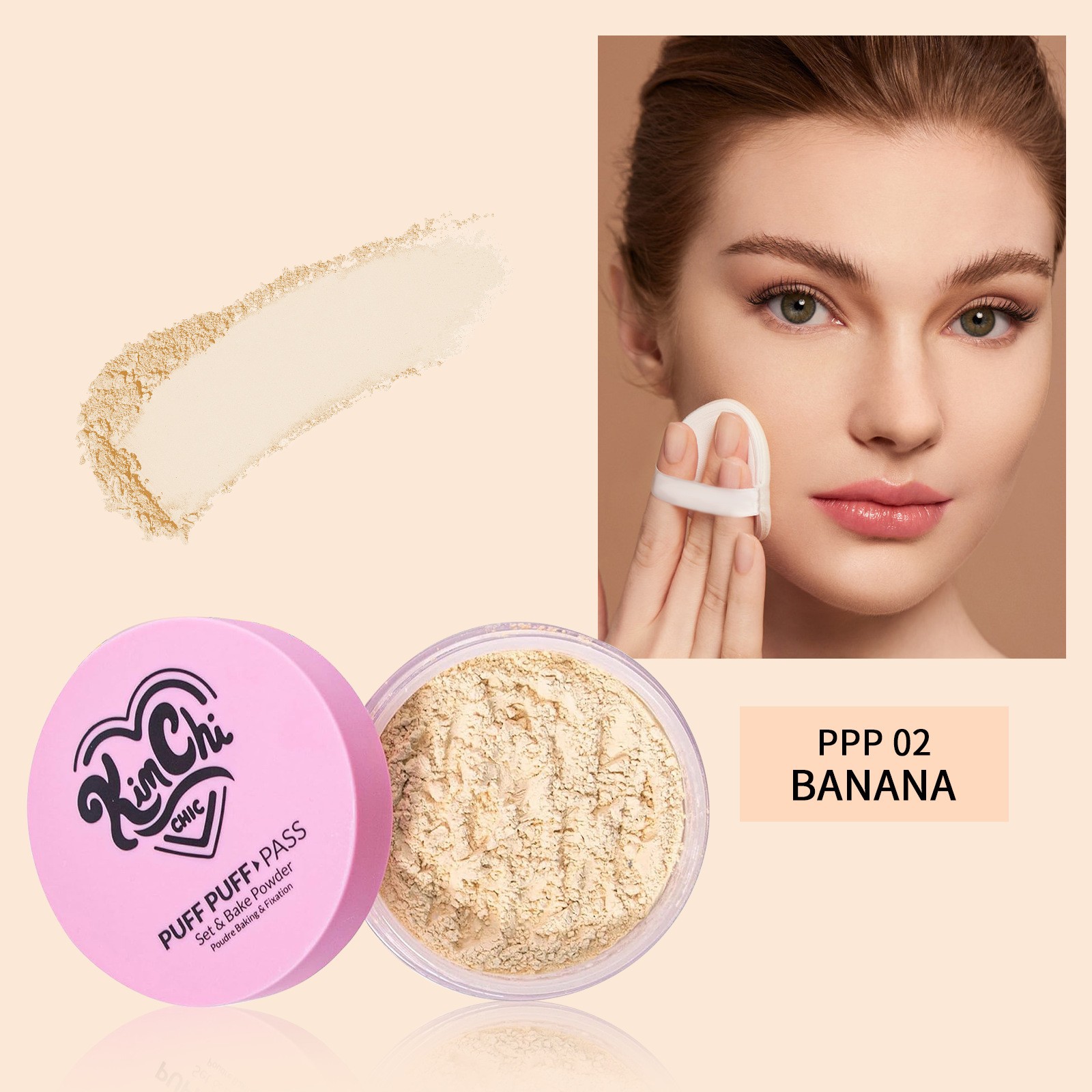 Cross-border Explosions Girl's Heart Oil Control Makeup Powder Lightweight Matte Breathable Facial Makeup Powder