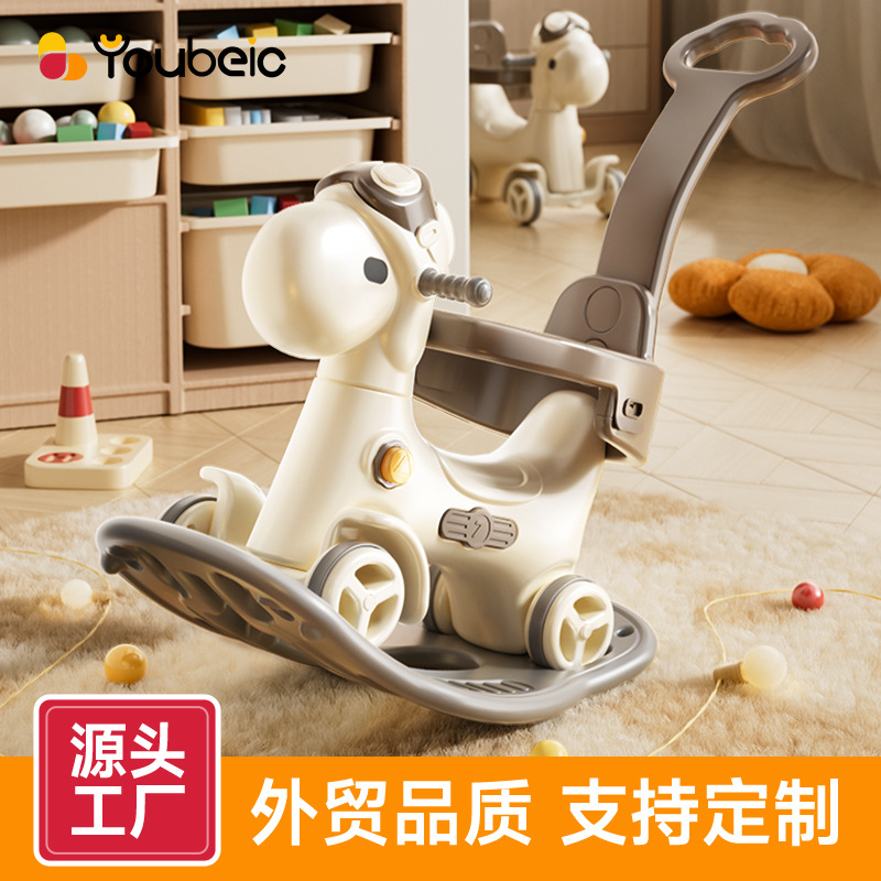 Деревянная качалка для детей, игрушка-качалка, йо-йо машина 2 в 1, противоударная детская качалка, подарок на первый год