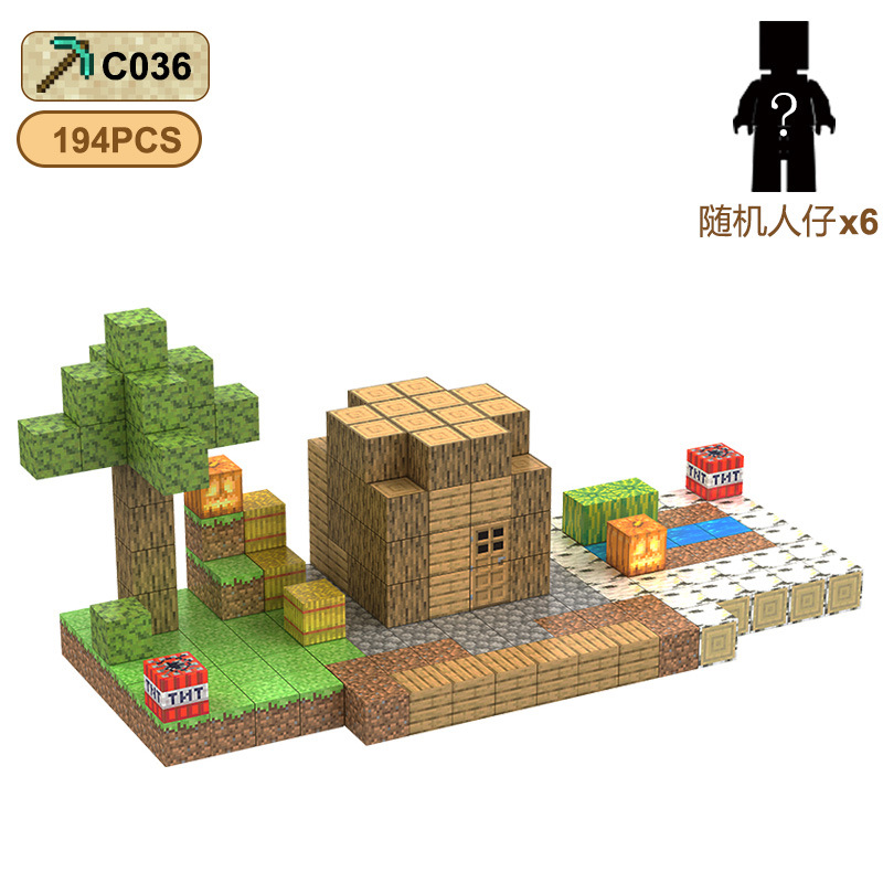 C Магнитные строительные блоки Minecraft 2 см шестиугольные магнитные блоки образовательные блоки для детей