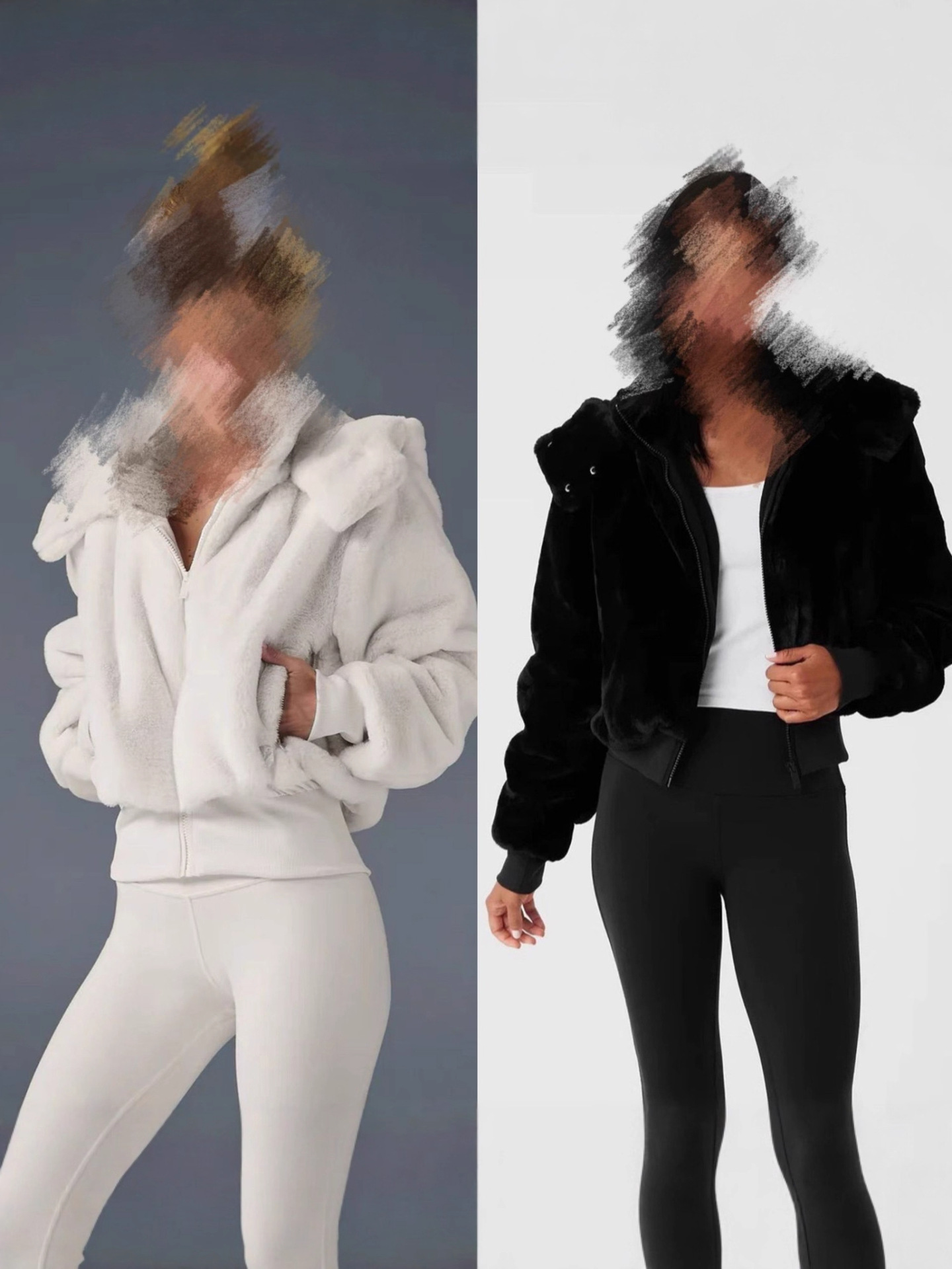 Куртка в стиле Кендалл Дженнер мягкая теплая короткая из кроличьего меха с detachable искусственным меховым капюшоном для осени и зимы