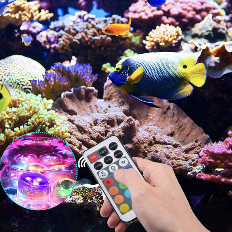 Customized Led Underwater Lights, Aquatic Plant Lights, Aquarium Decorative Lights, Knob Candle Lights, Colorful Remote Control Waterproof Diving Lights