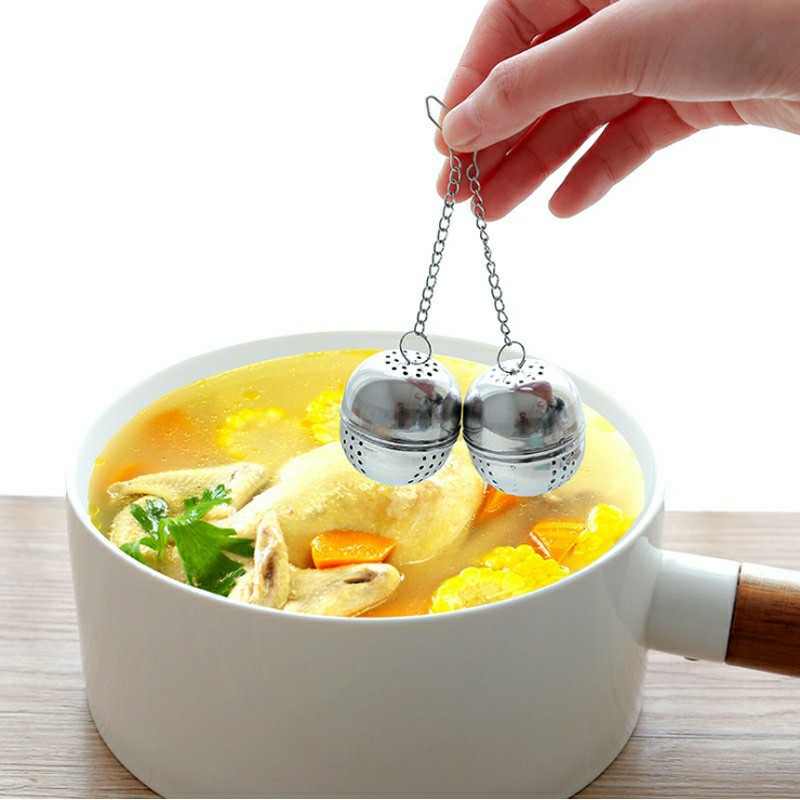 010 Stainless Steel Seasoning Ball Tea Ball Soup Ball Hot Pot Spice Strainer Tea Leaf Filter Seasoning Bag Tea Set
