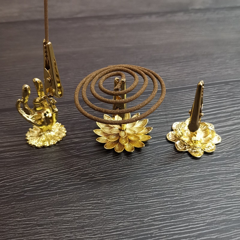 Creative alloy lotus incense clip thread sandalwood household incense incense incense incense incense incense incense incense incense incense metal accessories wholesale and retail