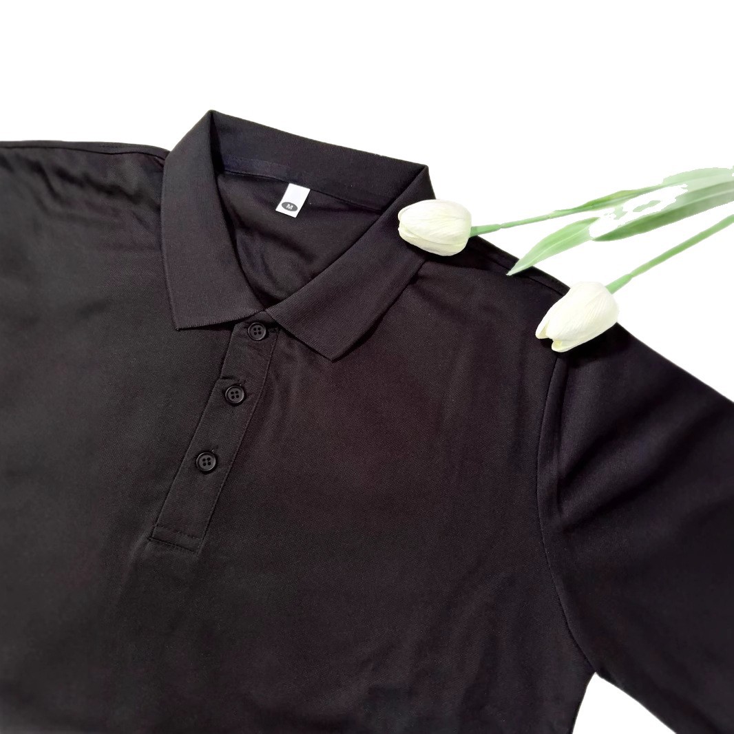 Combed Cotton White Polo Shirt for Men and Women Summer Pure Color Polo Shirt Short-Sleeved Lapel T-Shirt 180G-190G