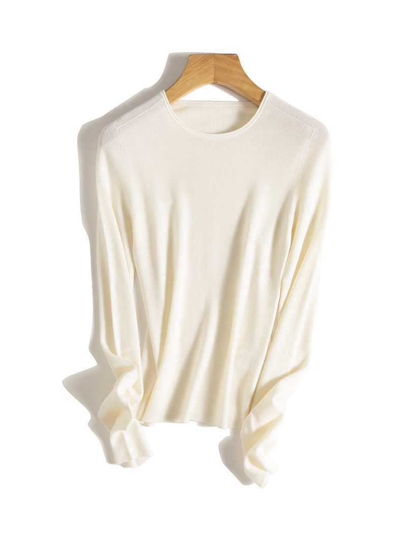 Машинная стирка! Пряжа Янцзы 18-игольный безшовный интегрированный шерстяной пуловер женский элегантный приталенный внутренний топ