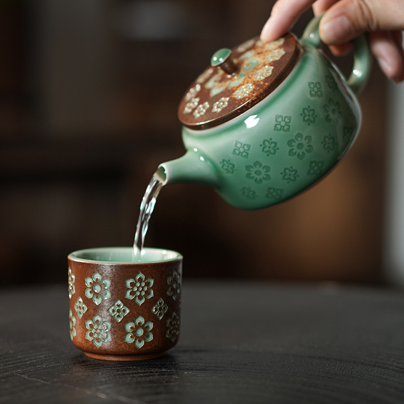 Baoxianghua Kung Fu Tea Set, High-End Teapot, Tea Cup Travel Set, Souvenir Gift, Hot Style in 2025