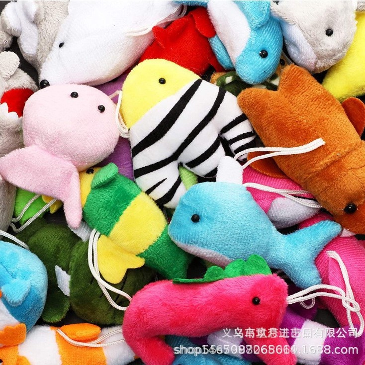 Amazon Explosions Plush Pendant Marine Children's Toy Keychain Bag Pendant Fish Turtle Lobster Seahorse