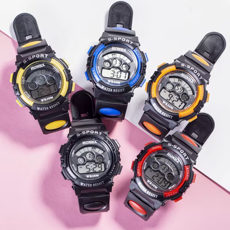 Factory direct children's watch multi-functional colorful light waterproof student electronic watch in stock 0119