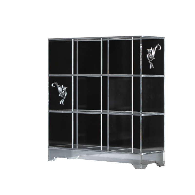 Acrylic Tea Set Teapot Multi-Treasure Cabinet Display Rack Desktop Storage Rack Without Back Panel Grid Rack Can Be Developed