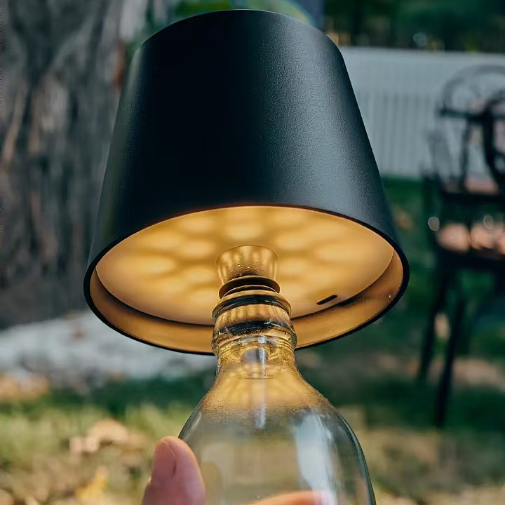 Cross-Border Creative Atmosphere Table Lamp, Light Luxury, High-End, Dimmable Led Rechargeable Decorative Lamp, Plug-In Table Lamp, Wine Bottle Lamp