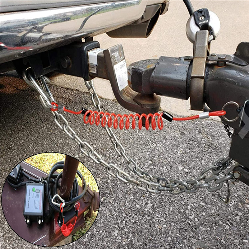 2025 New Product 4ft Separate Trailer Cable, Trailer Brake Security Cable Spring Rope