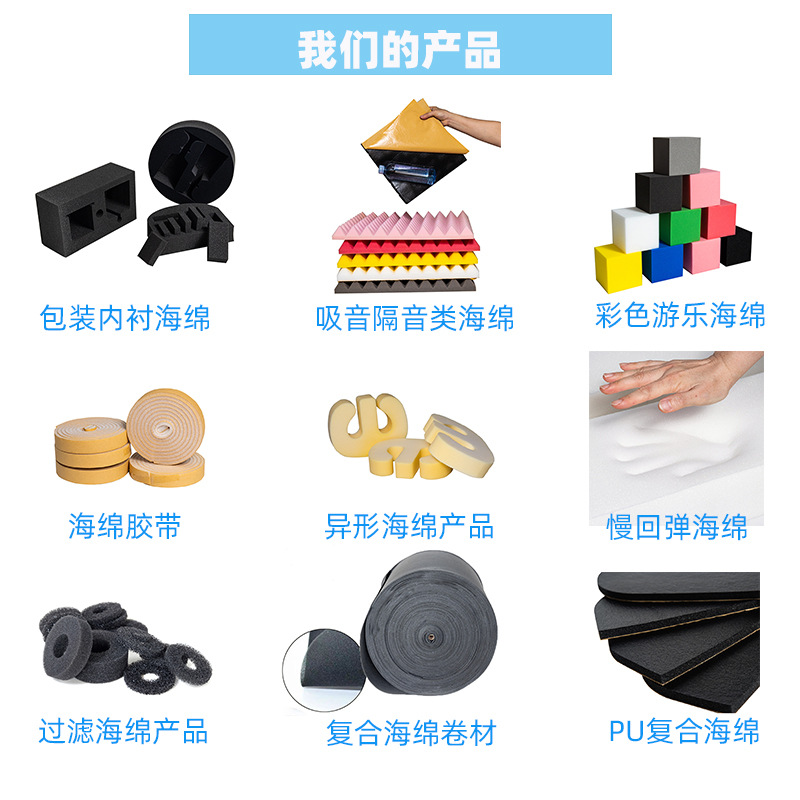 Jiangsu industrial sponge high density lining cotton PU foam manufacturers polyurethane sponge packaging shock absorption flame retardant sponge