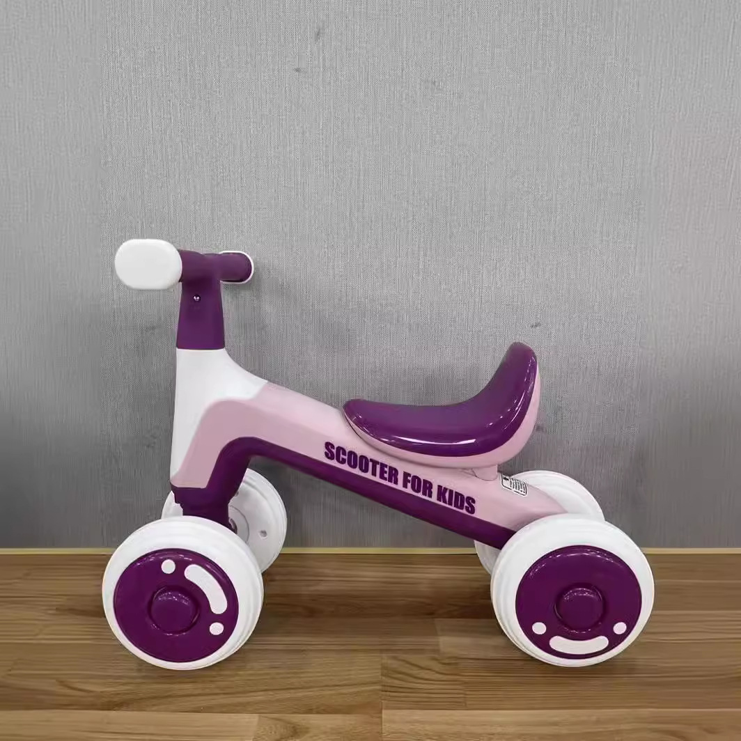 Directly Supplied Kidsren's Balance Car 1-3 Years Old Baby Walker Girl Boy Without Pedals Kidsren's Sliding Four-Wheel Stroller